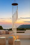 Paradigm Pictures Big 18 Pipe Wind Chimes for Home || Home Decor Items (Silver Color)