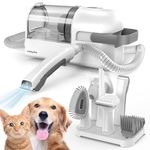 lvittyPet Dog Grooming Kit & Pet Hair Vacuum(Low Noise) Pet Grooming Vacuum with Powerful Suction 2.3L,5 Pet Grooming Tools for Dogs Vacuum for Shedding Grooming