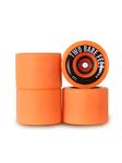 Two Bare Feet 70mm Super Grip Longboard Skate Wheel Set (Orange with bearings)