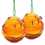 Belillpipi 2 Packs Wasp Trap, Waterproof & Reusable Hanging Wasp Nest Killer, Eco Fly Trap, Yellow Jacket, Hornet, Bee & Wasp Catcher, Fly Deterrent for Outdoor & Indoor Use