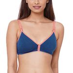 Inner Sense Organic Cotton Feeding Bra for Women | Non Padded, Wire Free, 3/4 Coverage, Adjustable Shoulder Straps, Maternity Bra | Feather Light Nursing Bra for Women | Royal Blue