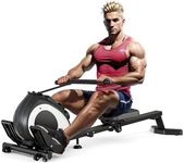 Adjustable Resistance Rowing Machine | Burn Fat & Sculpt Muscles | Supports Up to 265 LBS | Tablet-Ready Design