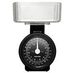 Salter 114 BKCLDR Mechanical Kitchen Scale, Compact, 5 Kg Max Capacity, Dishwasher Safe Bowl, Easy Clean, Scale Fits Inside Pan, Dust-Free Storage, Metric/Imperial, Large Dial, Black