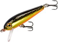 Rebel Lures Tracdown Minnow Slow-Sinking Crankbait Fishing Lure - Great for Bass, Trout and Walleye, Slick Gold Minnow, 1 5/8 in, 3/32 oz