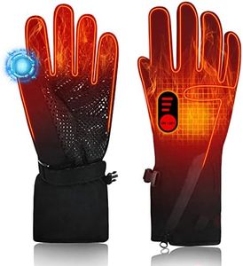 Heated Gloves for Men Women, Battery Operated Rechargeable Winter Gloves Heated Waterproof Windproof Touchscreen Hand Warmer for Skiing Skating Hiking Mountaineering