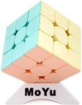 Moyu OJIN MoFang JiaoShi Meilong Series Cube Meilong3 3x3x3 Cube Bright Pink Stickerless Cubing Classroom Meilong Forsted Surface Puzzle Cube With One Cube Tripod