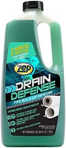 Zep Drain Defense Pipe Build-Up Remover - 64 Ounces - ZLDC648 - Professional Strength Liquid Pipe Build Up Remover,GREEN