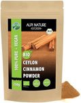 Organic Ceylon cinnamon (250g, 8.8oz), cinnamon powder from certified organic cultivation, gluten-free, lactose-free, laboratory-tested, vegan, cinnamon 100% natural, gently dried and ground