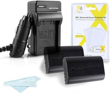 2 Pack Battery and Charger Kit For For The Canon EOS 60D, 70D, 5D Mark II, 5D Mark III & 7D, 7D Mark II, EOS 5DS, 5DS R DSLR Camera Includes 2 Extended Replacement LP-E6 (2000mAH) Battery (with Info-Chip!) + Ac/Dc Charger ++. (Battery Shows time on LCD!)