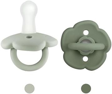 BebeBiu Baby Dummy, Pack of 2 Dummies, BPA-Free Silicone Soothers, Baby Pacifier with Large Air Holes, Newborn Essentials 6 Months Up (Mint/Sage)