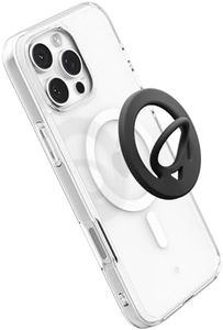 SPIGEN Dual Pop MagFit for iPhone 16 15 14 13 12 Pro Max Plus Mini MagSafe Case Phone Ring Holder, Built-in Magnetic Ring, Soft Silicone Flexible Finger Loop Lightweight Slim Durable Grip - Black