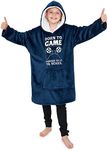 CityComfort Hoodie For Boys and girls, Fleece Oversized Hoodie Blanket 7-14 Years (Navy)