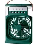Portable Misting Fan with 3-Level Cooling, Ultra-Quiet Operation, USB Powered, 120° Adjustable Angle, Leather Handle, 10.23-inch Height