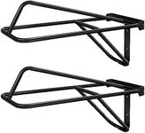 Dunzy 2 Pieces Portable Folding Saddle Rack Collapsible Saddle Storage Rack, Wall Mount Black Saddle Stand for Horse Trailer Western Saddles Horses Blanket Stall (Classic Style)