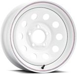 Allied Wheel 27W White Mod 15X6 5X4.5 Trailer Wheel, Durable Gloss White Finish Steel Wheel for Trailers, Protective E-Coating