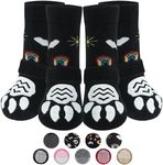 PUPTECK 2 Pairs Anti-Slip Dog Grip Socks for Hot/Cold Pavement, Traction Shoes for Senior Dogs Hardwood Floors Control, Boots with Grippers to Prevent Licking Paws Protectors Booties Outdoor