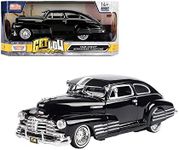 1948 Chevy Aerosedan Fleetside Lowrider Black Get Low Series 1/24 Diecast Model Car by Motormax 79027