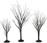 Department 56 Halloween Seasonal Decor Accessories for Village Collections, Black Bare Branch Trees, 1.77-Inch