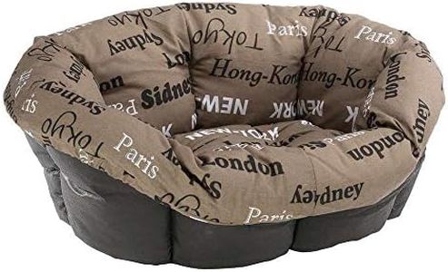 Ferplast Coussin pour Panier ChienSOFA' 8 en Coton, Coussin Rembourré pour Lit Chien, Remplacement pour Corbeille Plastique, Lavable, 85 x 62 x h 28,5 cm, Marron