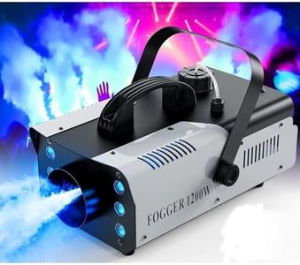 Fog Machine, 1200W and 6000CFM Smoke Machine with 6 Colorful LED Lights for Christmas Halloween Wedding Stage Effect DJ Disco Party Stage