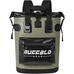Buffalo Gear Cooler Backpack,18L Leakproof Cooler Bag Insulated Cooler for Picnic Beach Camping Hiking Park Fishing (Army Green)