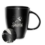 Rico Industries NHL Hockey San Jose Sharks Sunburst 18oz Laser Engraved Ceramic Lustre Mug