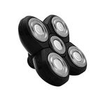 Tiklean Men's Electric Shaver Replacement Heads 5 Head Fiveblade For Men Shaver Wet & Dry Compatible Waterproof Multi Functional（DT1）