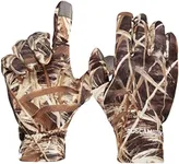 AUSCAMOTEK Duck Hunting Camo Gloves for Men with Touch Screen Fingers