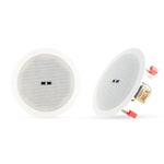 Winston Halo 65C 6.5-Inch Full Range Ceiling Speaker (Pair) | 30W RMS 100V Line | Dual Paper Cone Driver | Flush Mount ABS Frame | Metal Mesh Grill | Indoor/Outdoor – Home, Hotel & Retail