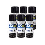 Rust-Oleum 327870-6 PK American Accents Spray Paint, Gloss Black