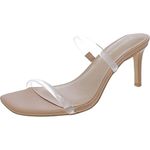 BCBGeneration Women's Salin Mule, Clear/Tan, 5.5 UK