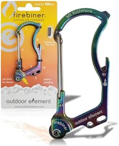 OUTDOOR ELEMENT | Mount Rushmore Firebiner | Souvenir | Keychain Emergency Tool | Fire Starter | Carabiner | Bottle Opener | Multi Tool