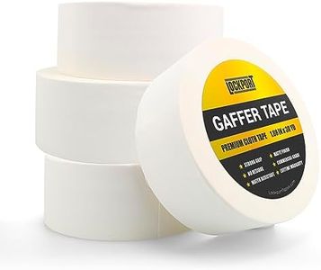 Lockport White Gaffer Tape 2 Inch - 4 Pack White Tape – 30 Yards – Multipurpose, No Residue Tape, Non-Reflective Gaffer Tape, Easy Tear - Cloth Tape, Floor Tape, Gaff Tape for Photography