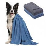 Gimars Super Absorbent Dog Towel, Microfibre Dog Drying Towel for Faster Drying, Soft Quick Dry Pet Towel, 2 Pack, 100 x 50 cm