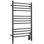 Ancona Lustra OBT 12-Bar Dual Wall Mount Towel Warmer with Integrated On-Board Timer in Matte Black AN-5451