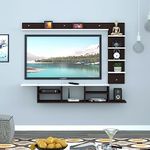 Anikaa Charley Engineered Wood Wall Mount TV Unit/TV Stand/Wall Set Top Box Stand/TV Cabinet/TV Entertainment Unit (Wenge/White)(Ideal for Upto 55")(D.I.Y)