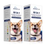 AlievePet 10-Parameter Urine Test Strips for Cat & Dog 10 in 1 UTI Test Kit Pets Rapid Diabetes Urinalysis Testing 100 Counts, 2Packs