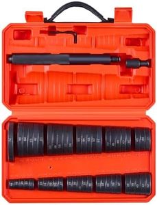 VEVOR Bearing Press Kit, 52 Pcs Bearing Race and Seal Driver Set with 49 Bushings and Handle Shaft, Bushing Driver Tool Set, Heavy Duty Carbon Steel Removal Installation Tool Kit