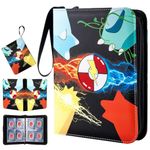 PATPAT® 400 Pockets Poke-mon Game Card Binder for Cards Trading Cards Holder Organizer, Poke-mon Cards Collection Bag Game Cards Binder Case, Game Cards Case Gifts for Kids Boys Girls