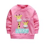 Googo Gaaga Baby Boy's Cotton Round Neck Sweatshirt (200405-Pink-2Yrs_Pink_18 Months-24 Months)