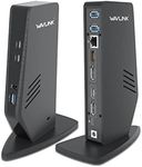 WAVLINK USB-C/USB 3.0 5K Universal Laptop Docking Station with Dual 4K Display for Specific Windows, Mac OS (2 HDMI & 2 DP, 2 USB C & 3 USB A, Gigabit Ethernet, Audio&Mic) for Working Online