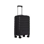 ANTLER - Logo Luggage - Cabin Suitcase - Carry On Suitcase for Travel & Holidays - 55 x 40 x 20 cm - Black - Small Suitcase with 4 Spinner Wheels & Expander Zip - TSA Approved Locks