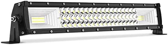 AUTOSAVER88 22-25" LED Light Bar Triple Row Curved Flood Spot Combo Beam Led Bar 270W Off Road Driving Lights for Jeep Trucks Boats ATV Jeep