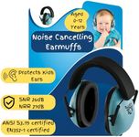 My Happy Tot Noise Cancelling Headphones for Kids, Comfortable and Adjustable Baby Ear Protection Earmuffs, Sound Blocking for Infants & Toddlers, Durable & Safe, Ideal for Study & Play, Blue