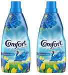 Comfort Morning Fresh Fabric Conditioner 860 mL | After Wash Liquid Fabric Softener | Softness, Shine & Long Lasting Freshness (Pack of 2)