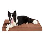 Made4Pets Dog Bed Medium Washable 3 in 1 [Removable Cooling/Soft Cover & Non-Slip Bottom] Orthopedic Dog Beds Egg Crate Foam Pet Bed Mat for Small Medium Dog for Create/Outdoor/Indoor-Brown