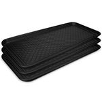 Navaris Set of 3 Shoe Drip Trays - Multi-Purpose Boot Tray for Rain Boots, Winter Boots, Wellies - For Indoor and Outdoor Use in All Seasons - XL