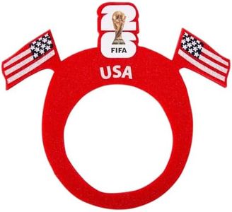 USA Foam FIFA Party Headband | Patriotic 4th of July Accessories for Men and Women | Red White and Blue American Flag Soccer Fan Gear | Team USA Spirit Wear for World Cup & Parades