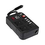 Yurayisen 300W Car Power Inverter 12V to 220V Converter, Car Inverter with 4 AC Outlets 4 USB Ports, for Laptop Tablet Electronic Products With LED Display