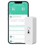 PHOVOLT WiFi Hygrometer Thermometer sensor for home, Indoor Outdoor Wireless Temperature Humidity Sensor Monitor with Remote App Notification Alert, Work with Tuya app, for Home Greenhouse (1-Pack)